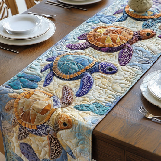 Turtle Charm Quilted Table Runner GFTONL3548