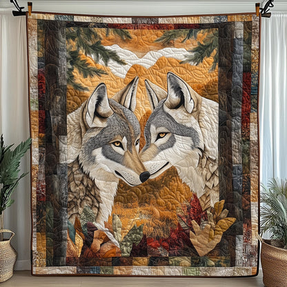 Wolf Romance Quilted Blanket GFTONL3557
