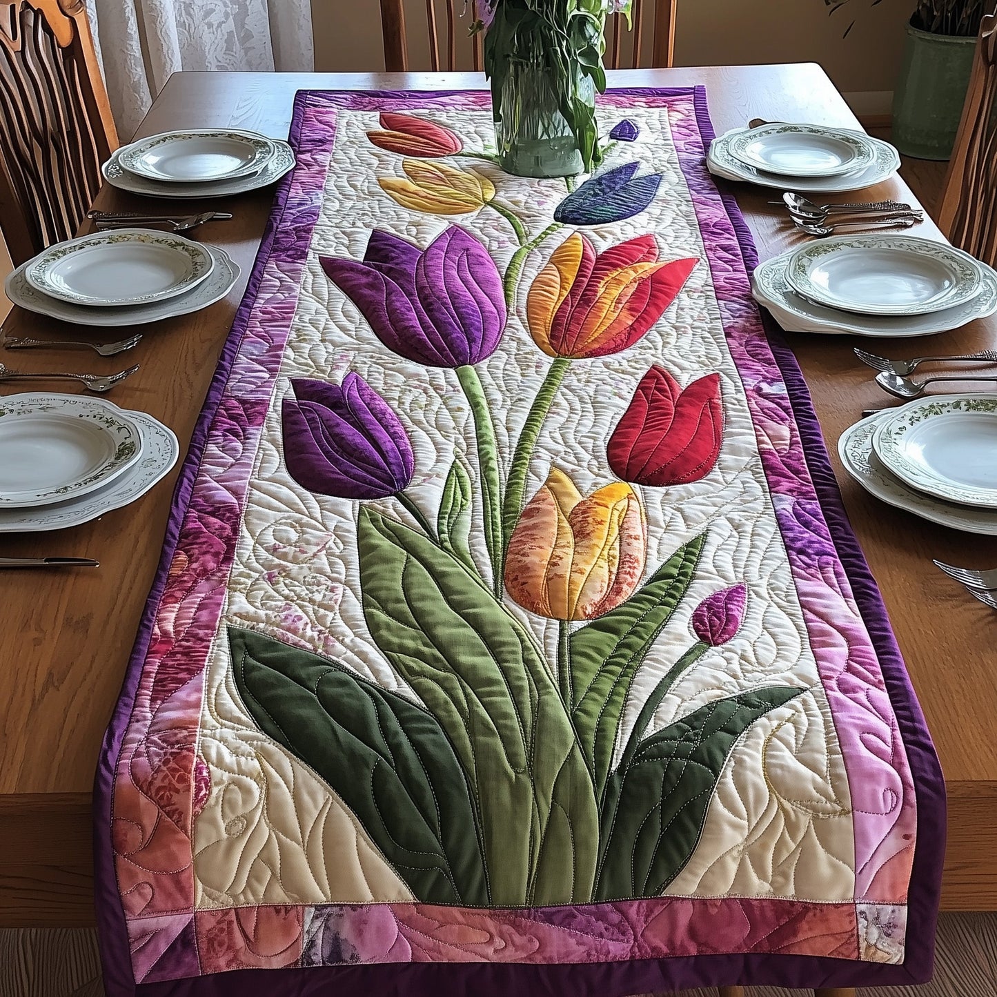 Floral Whispers Quilted Table Runner GFTONL3572
