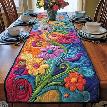 Colorful Blossoms Quilted Table Runner GFTONL3574