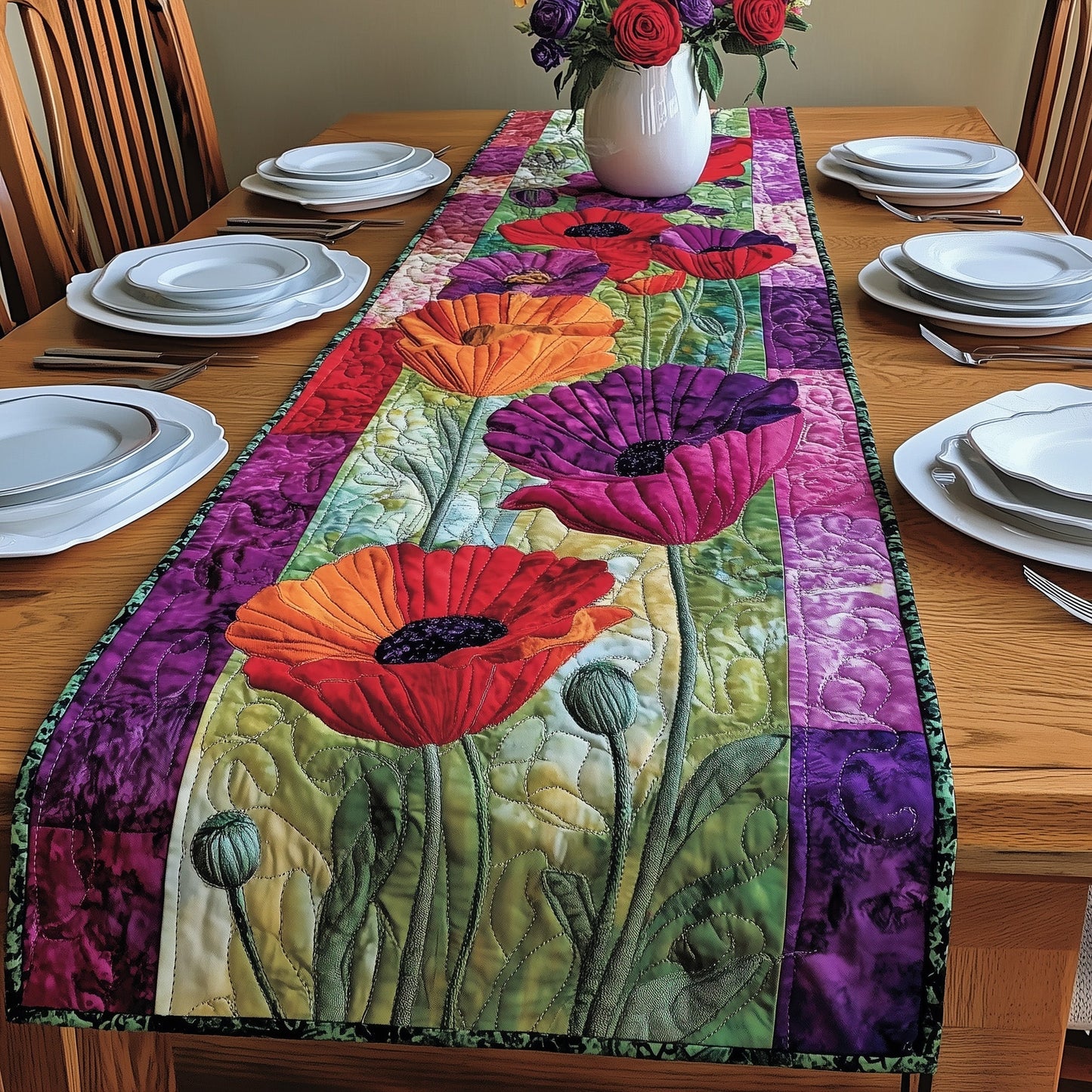 Petal Harmony Quilted Table Runner GFTONL3581
