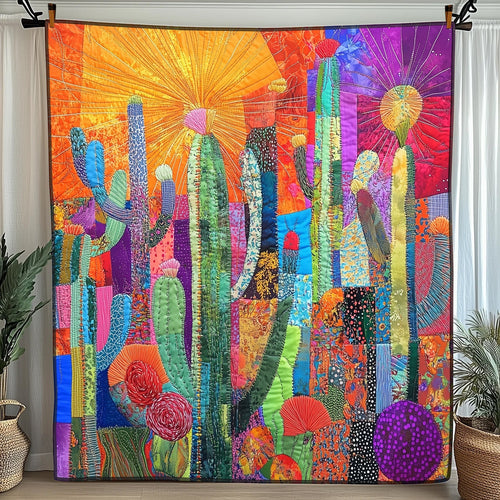 Sunshine Cactus Quilted Blanket GFTONL3634