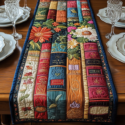 Floral Books Quilted Table Runner GFTONL3643