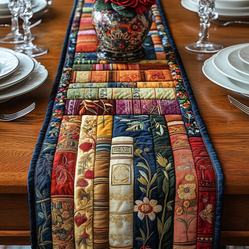 Floral Books Quilted Table Runner GFTONL3644