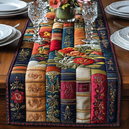 Floral Books Quilted Table Runner GFTONL3648