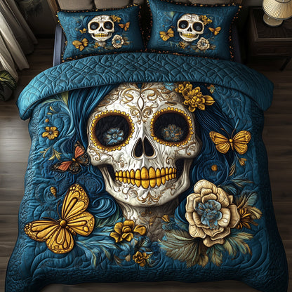 Lady Skull 3-Piece Quilted Bedding Set GFTONL3689
