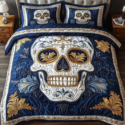 Artful Skull 3-Piece Quilted Bedding Set GFTONL3691