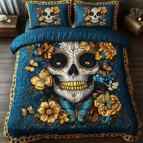 Lady Skull 3-Piece Quilted Bedding Set GFTONL3695