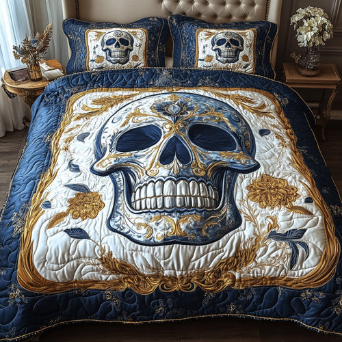 Artful Skull 3-Piece Quilted Bedding Set GFTONL3696