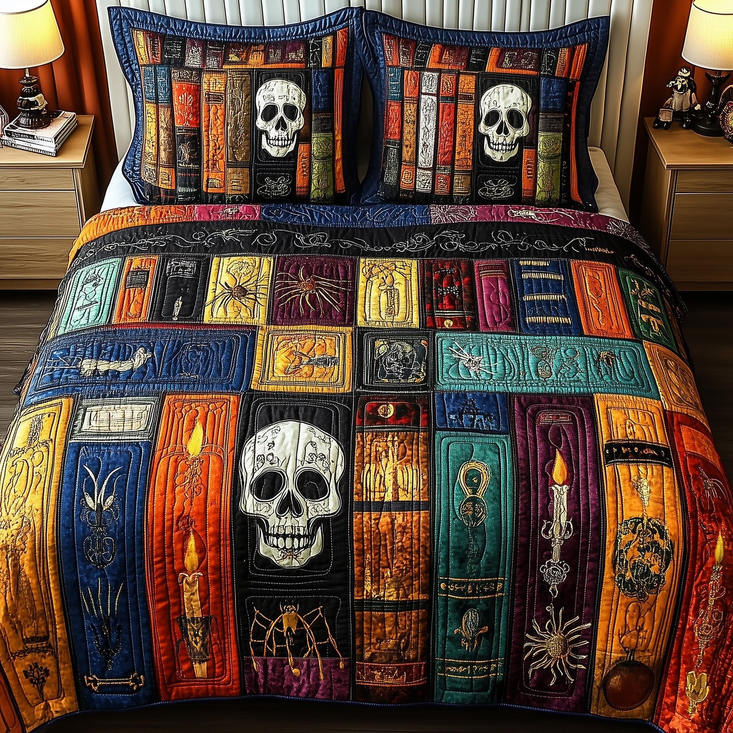 Midnight Library 3-Piece Quilted Bedding Set GFTONL3713