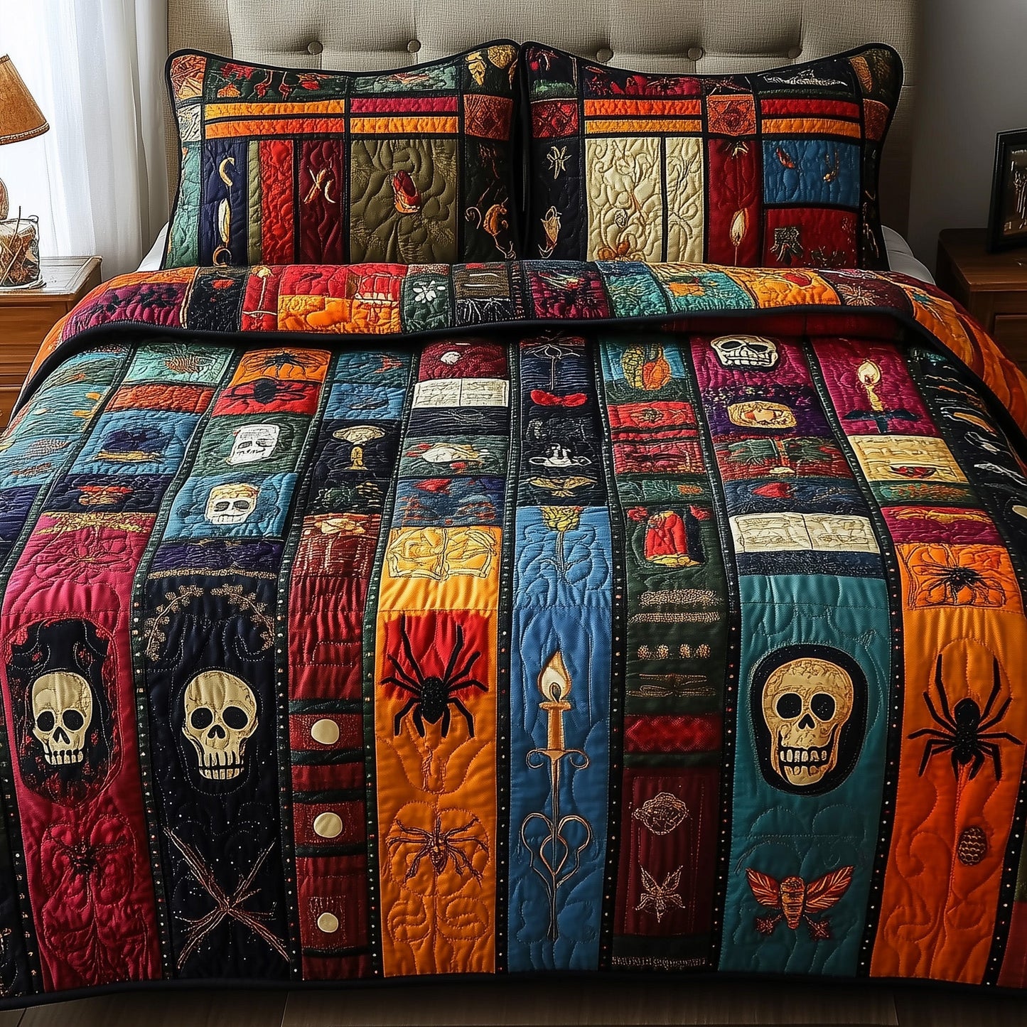 Midnight Library 3-Piece Quilted Bedding Set GFTONL3715