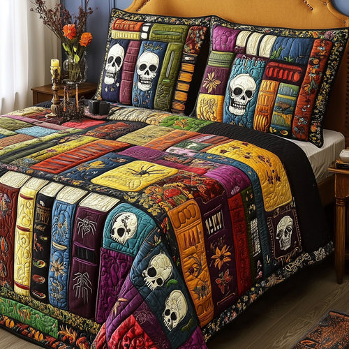 Ancient Library 3-Piece Quilted Bedding Set GFTONL3721