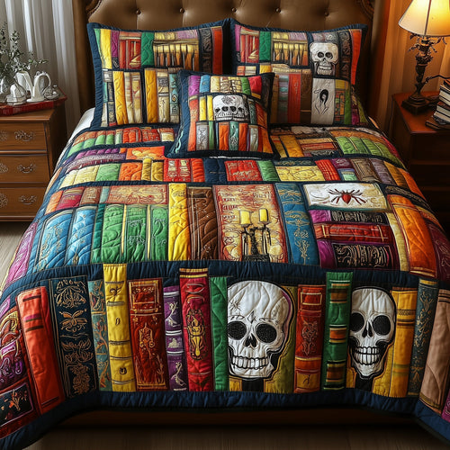 Ancient Library 3-Piece Quilted Bedding Set GFTONL3722