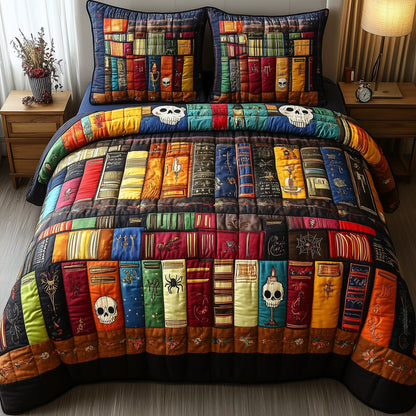 Ancient Library 3-Piece Quilted Bedding Set GFTONL3723