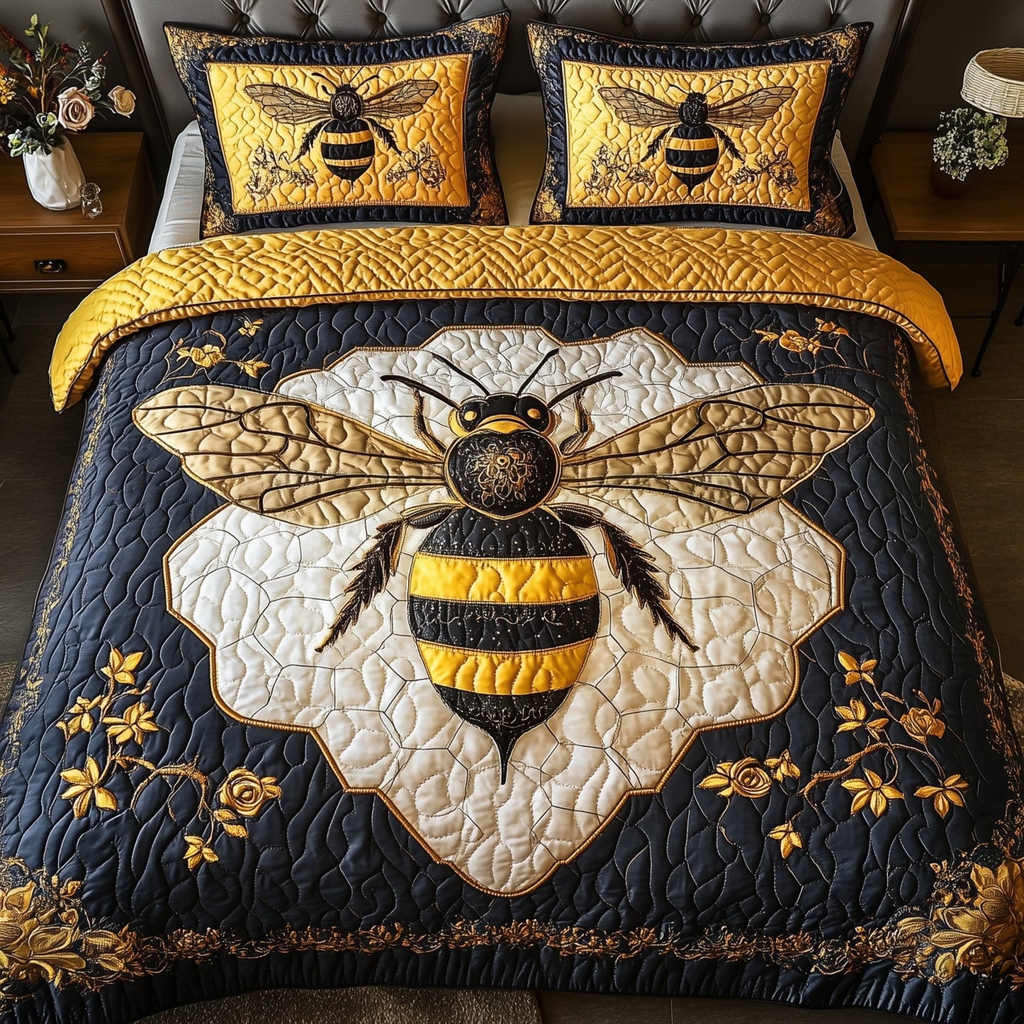 Royal Bee 3-Piece Quilted Bedding Set GFTONL3725