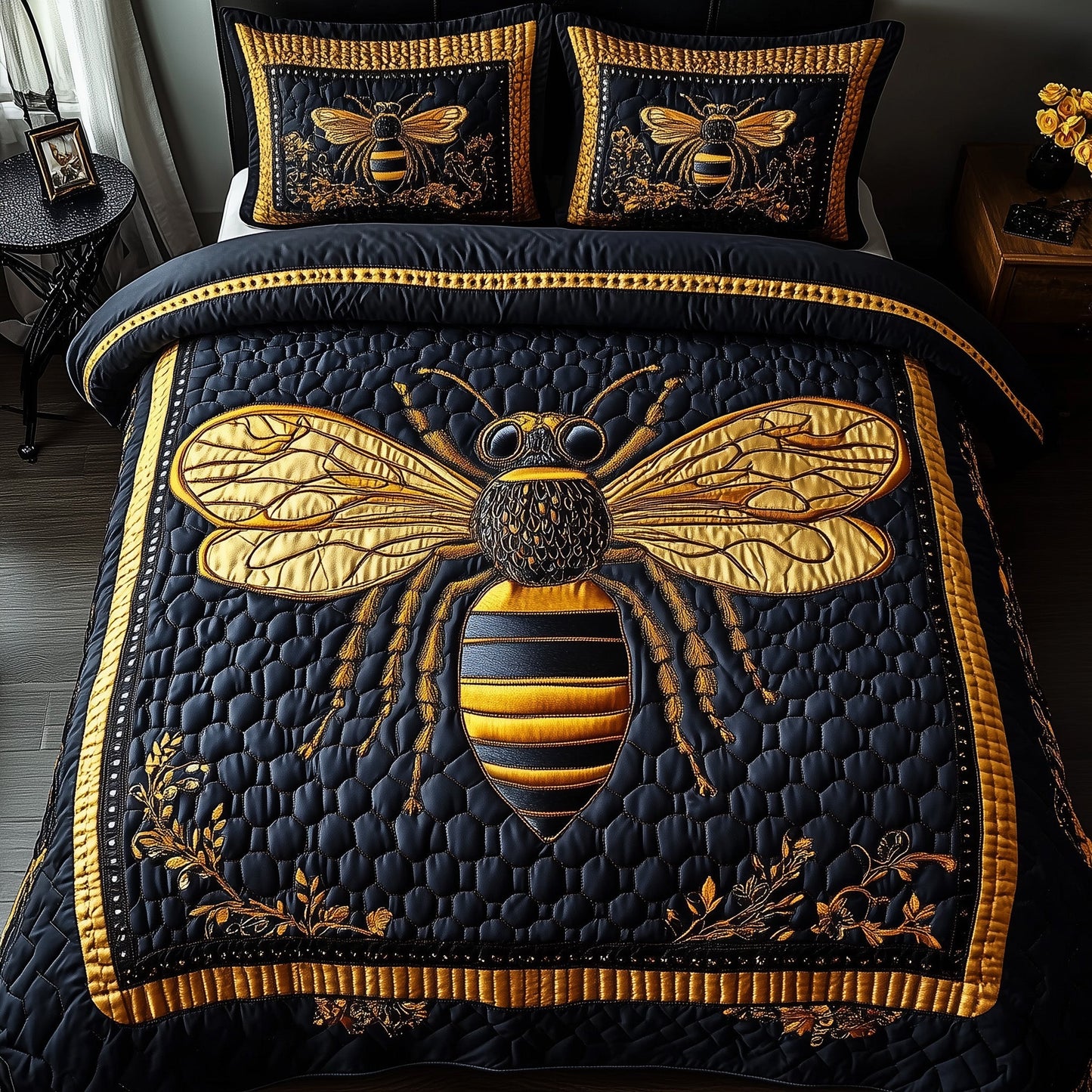 Royal Bee 3-Piece Quilted Bedding Set GFTONL3732