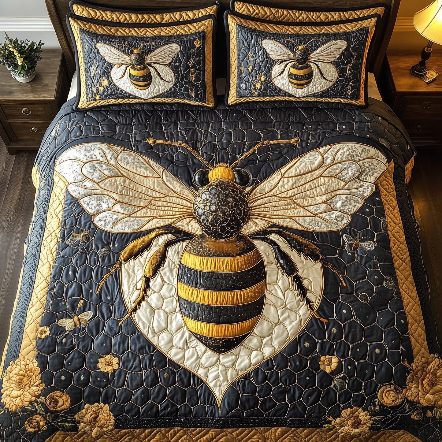 Royal Bee 3-Piece Quilted Bedding Set GFTONL3733