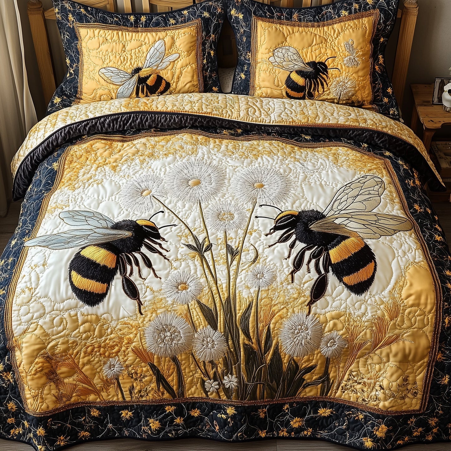 Bee Kind 3-Piece Quilted Bedding Set GFTONL3735