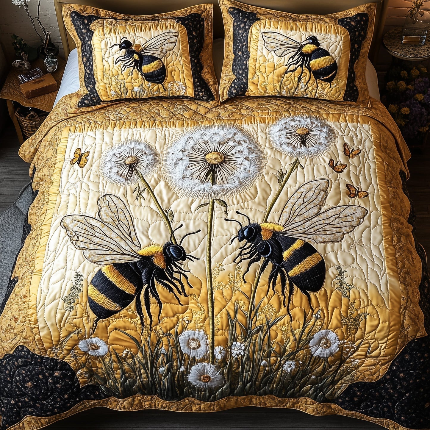 Bee Kind 3-Piece Quilted Bedding Set GFTONL3742