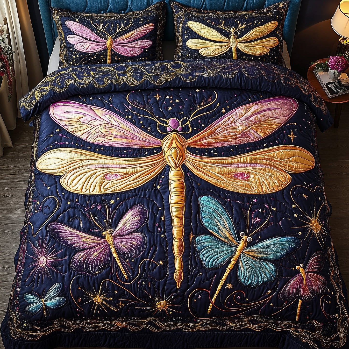 Dragonfly Dream 3-Piece Quilted Bedding Set GFTONL3757