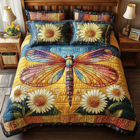 Dragonfly Dream 3-Piece Quilted Bedding Set GFTONL3761