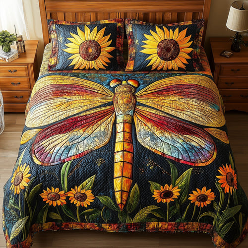 Dragonfly Dream 3-Piece Quilted Bedding Set GFTONL3766