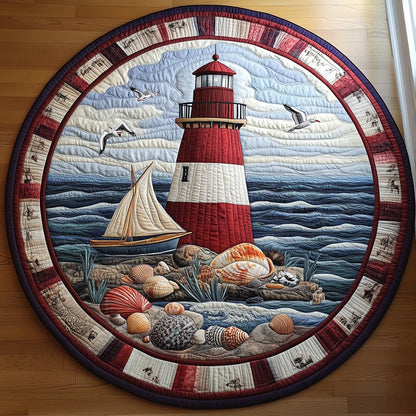 Nautical Lighthouse Quilted Round Mat GFTONL3768