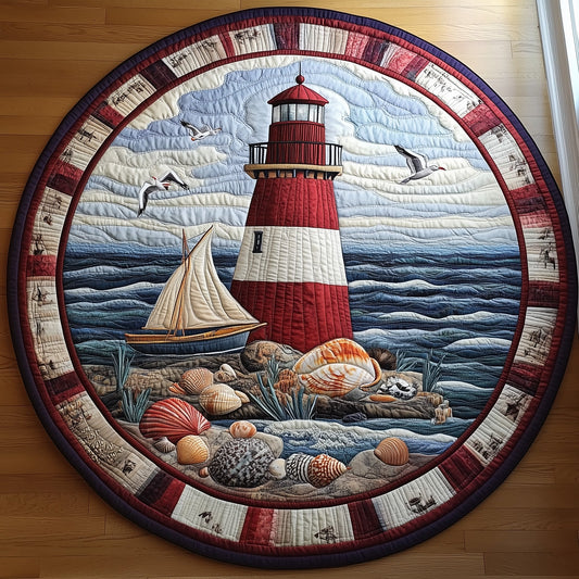 Nautical Lighthouse Quilted Round Mat GFTONL3768