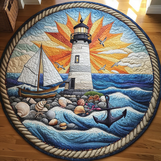 Nautical Lighthouse Quilted Round Mat GFTONL3769