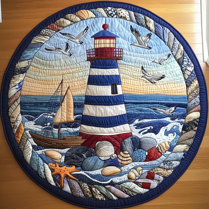 Nautical Lighthouse Quilted Round Mat GFTONL3770