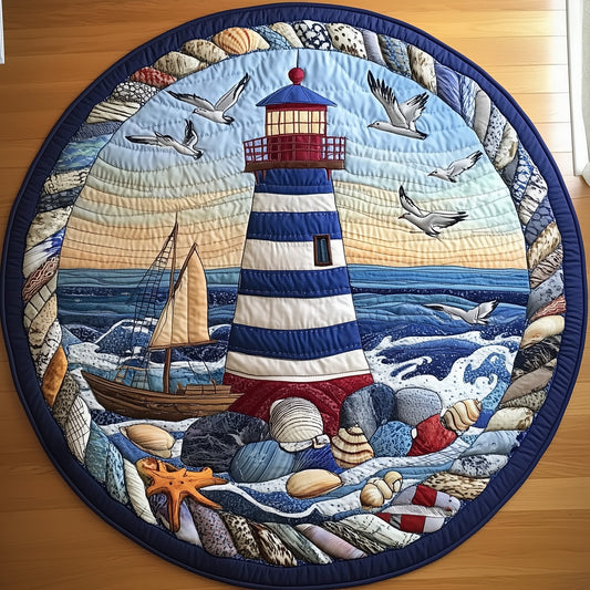 Nautical Lighthouse Quilted Round Mat GFTONL3770