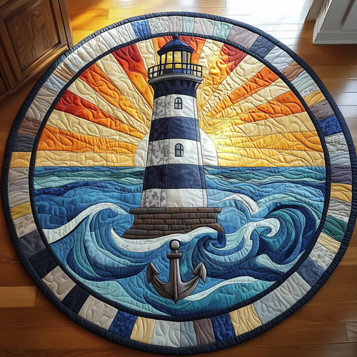 Nautical Lighthouse Quilted Round Mat GFTONL3771