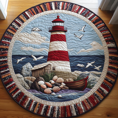 Nautical Lighthouse Quilted Round Mat GFTONL3772