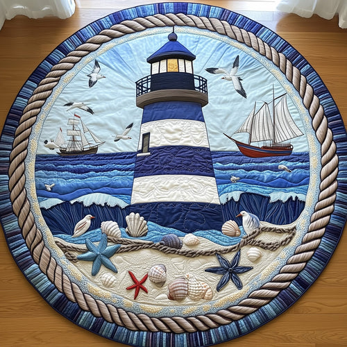 Nautical Lighthouse Quilted Round Mat GFTONL3773