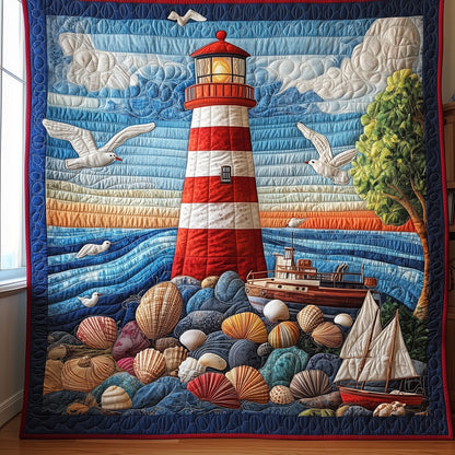 Peaceful Lighthouse Quilted Blanket GFTONL3778