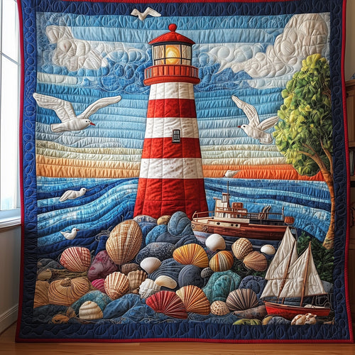 Peaceful Lighthouse Quilted Blanket GFTONL3778