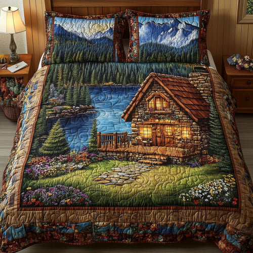 Harmony Lake 3-Piece Quilted Bedding Set GFTONL3800