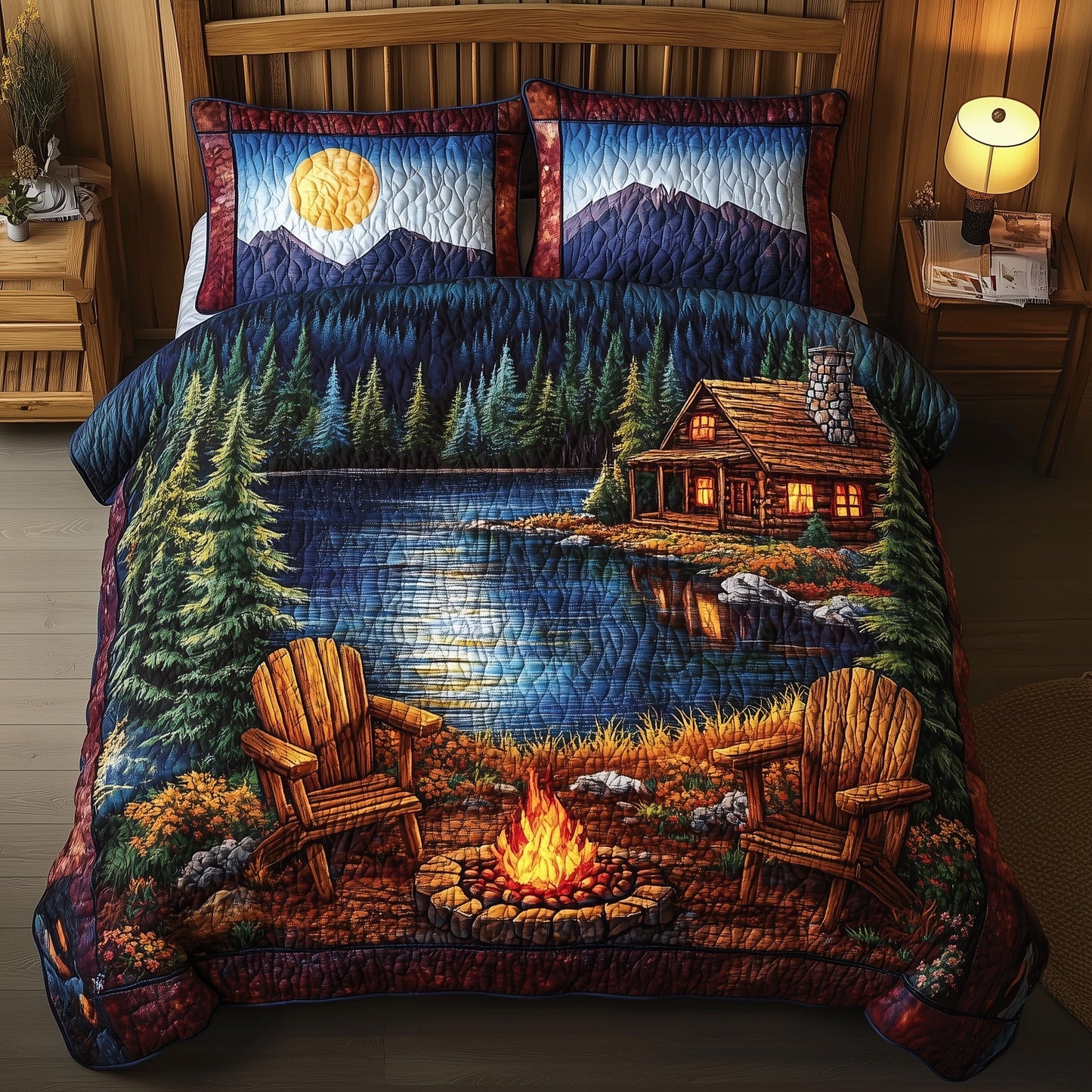 Midnight Harmony 3-Piece Quilted Bedding Set GFTONL3804