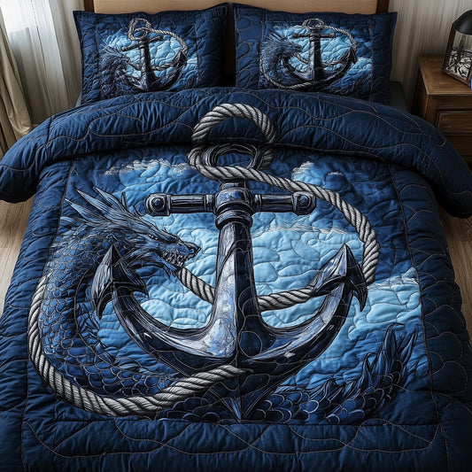 Dragon Anchor 3-Piece Quilted Bedding Set GFTONL3817
