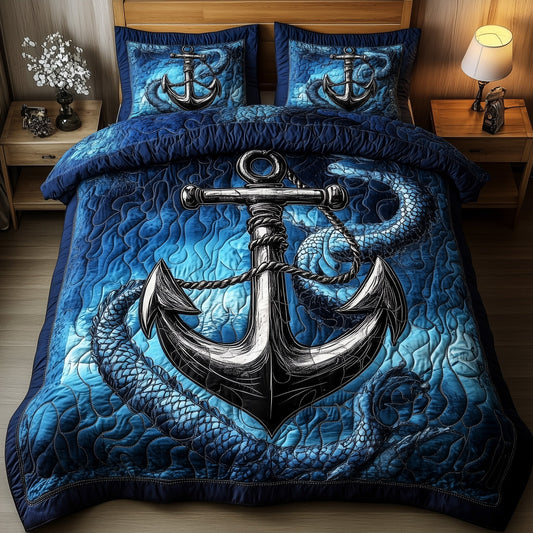 Dragon Anchor 3-Piece Quilted Bedding Set GFTONL3823
