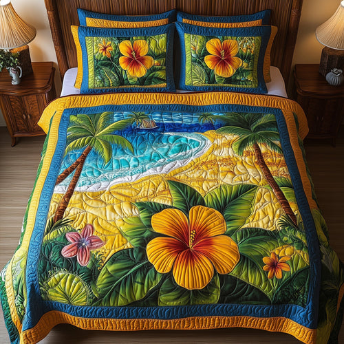 Tropical Vibe 3-Piece Quilted Bedding Set GFTONL3830