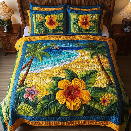 Tropical Vibe 3-Piece Quilted Bedding Set GFTONL3830