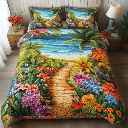 Tropical Path 3-Piece Quilted Bedding Set GFTONL3835