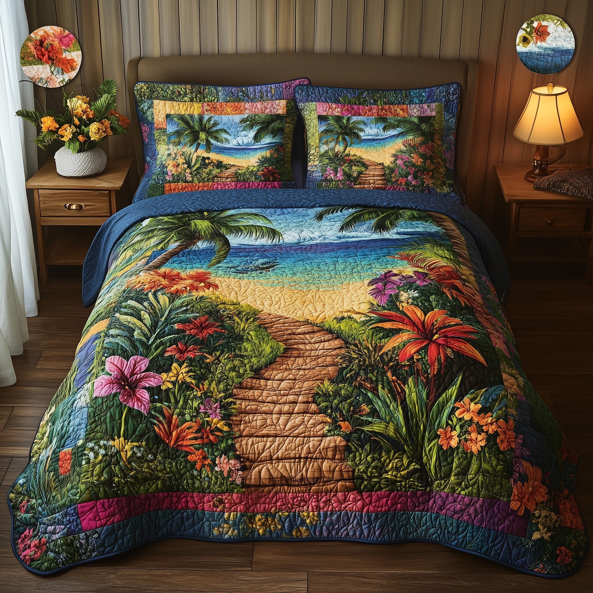 Tropical Path 3-Piece Quilted Bedding Set GFTONL3836 – Patchique Store