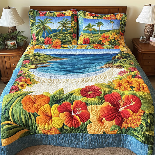 Aloha Beach 3-Piece Quilted Bedding Set GFTONL3843