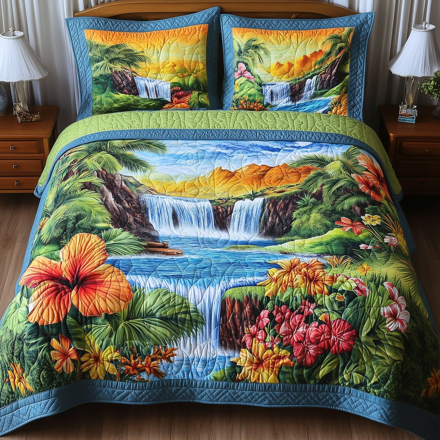 Summer Paradise 3-Piece Quilted Bedding Set GFTONL3847