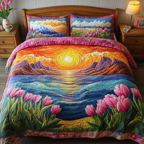 Floral Paradise 3-Piece Quilted Bedding Set GFTONL3871