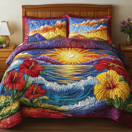 Floral Paradise 3-Piece Quilted Bedding Set GFTONL3873
