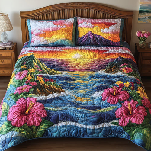 Floral Paradise 3-Piece Quilted Bedding Set GFTONL3874