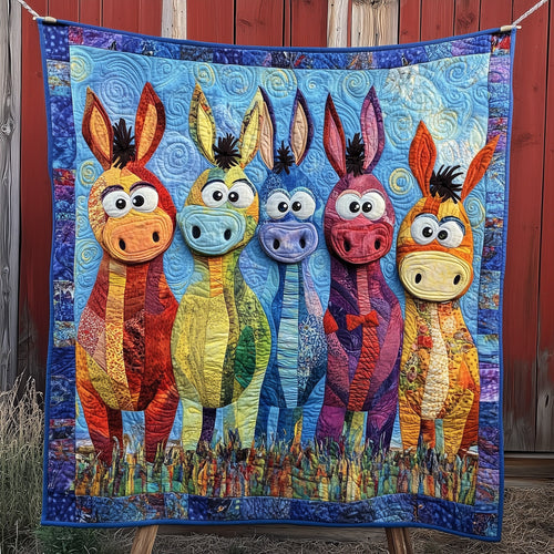 Donkey In The Farm Quilted Blanket GFTONL3878
